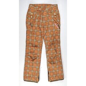 Betty Rides All Mountain Brown Plaid Snowboard Pants Womens / Junior  XSmall ***